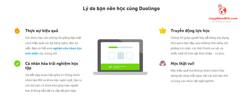 Lợi thế khi học tiếng Đức miễn phí bằng Duolingo