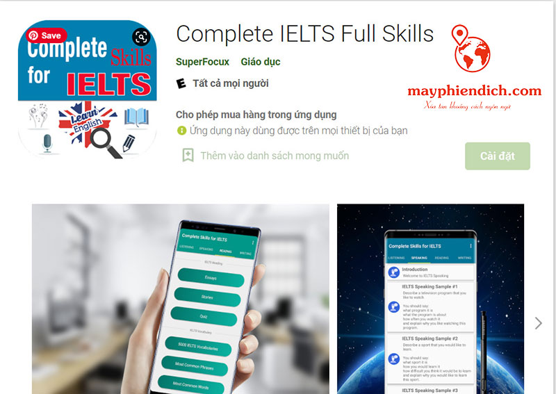 App học ielts miễn phí Ielts Skill