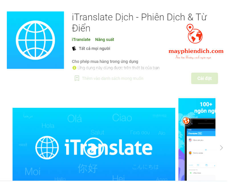 Dịch tiếng Trung chuẩn iTranslate Dịch