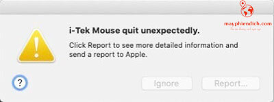 Lỗi phần mền I-Tek khi cài đặt trên Macbook