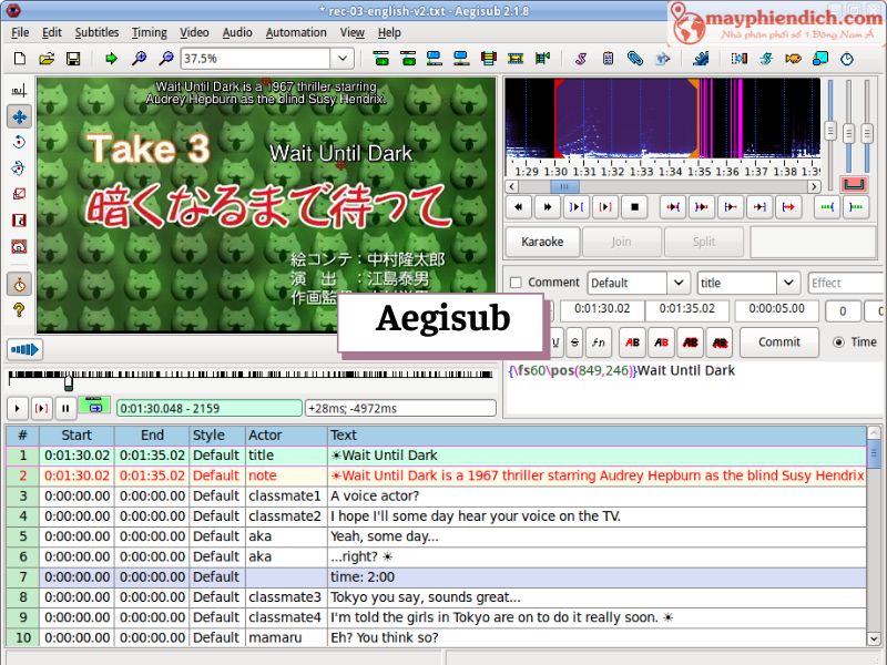App Hỗ Trợ Học Ngoại Ngữ Qua Phim Aegisub