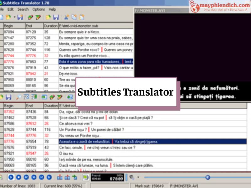 Phần Mềm Phiên Dịch Phim Trực Tiếp Subtitles Translator