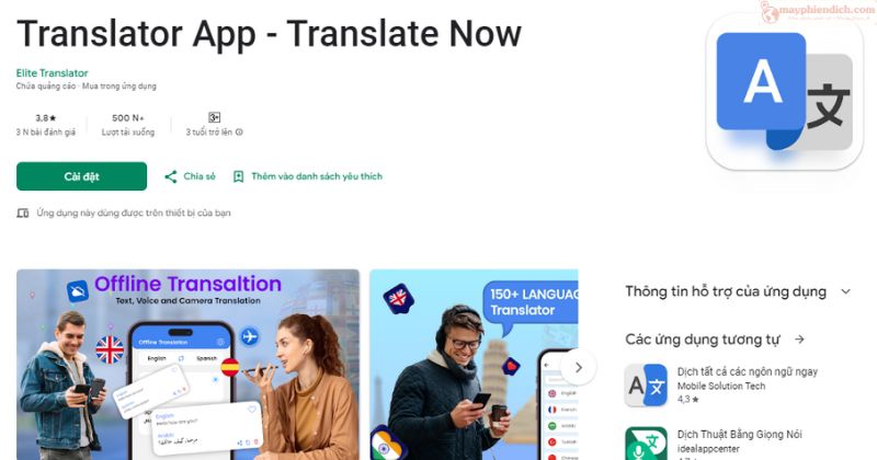 Translate Now - Translator - App Dịch Tiếng Việt Sang Tiếng Trung Chính Xác Nhất