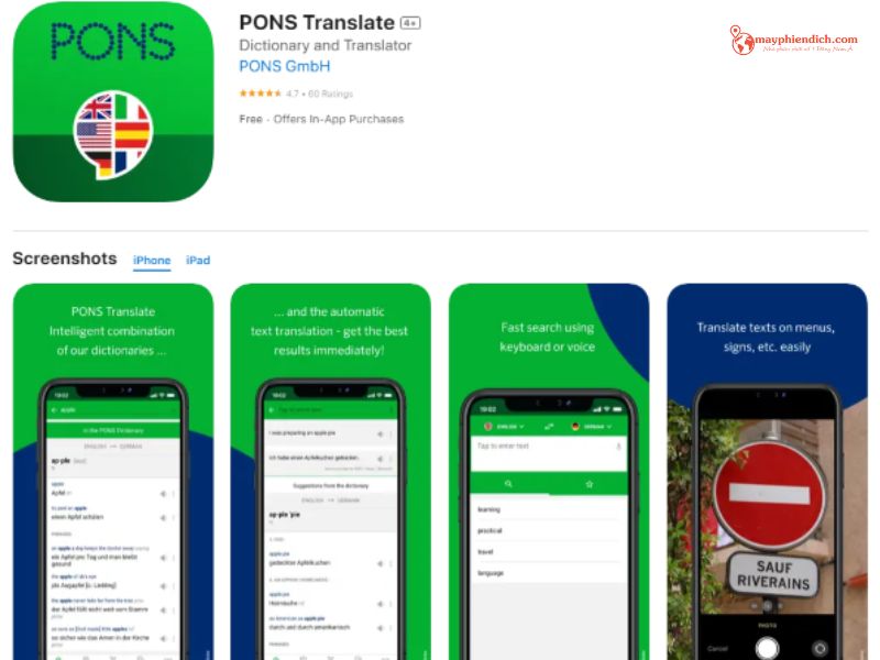 PONS Translate - Công Cụ Hỗ Trợ Dịch Đa Ngôn Ngữ Tiện Lợi Trên Điện Thoại