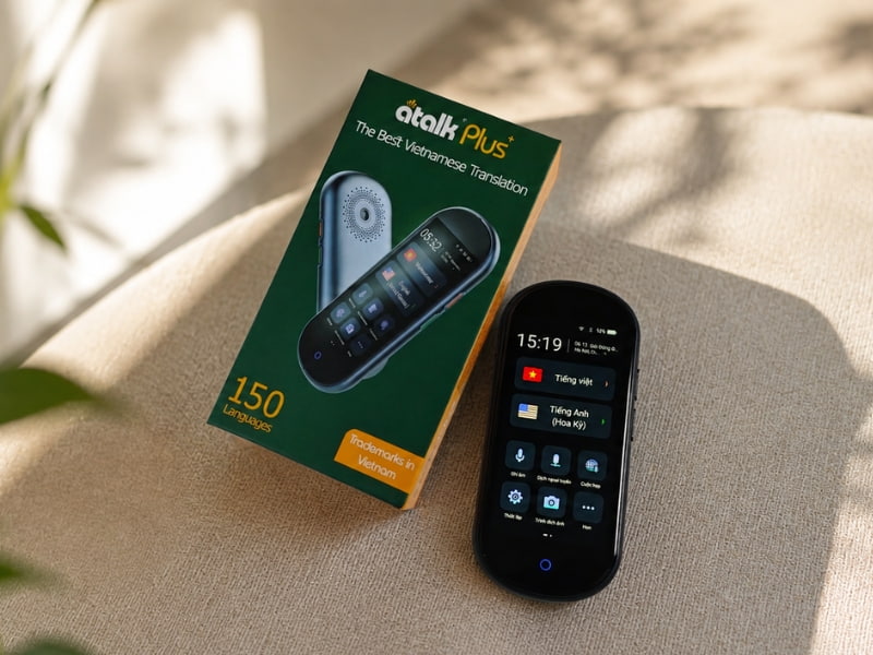 ATalk Plus+ - Máy Dịch Tự Động 150 Ngôn Ngữ Không Cần Chạm