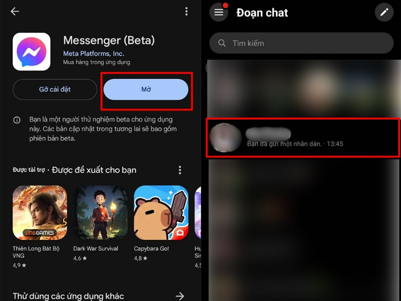 Mở Ứng Dụng Và Vào Khung Chat Bạn Muốn Dịch