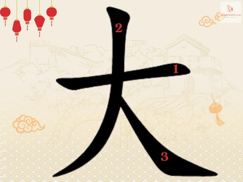 Cách viết chữ Đại trong tiếng Trung