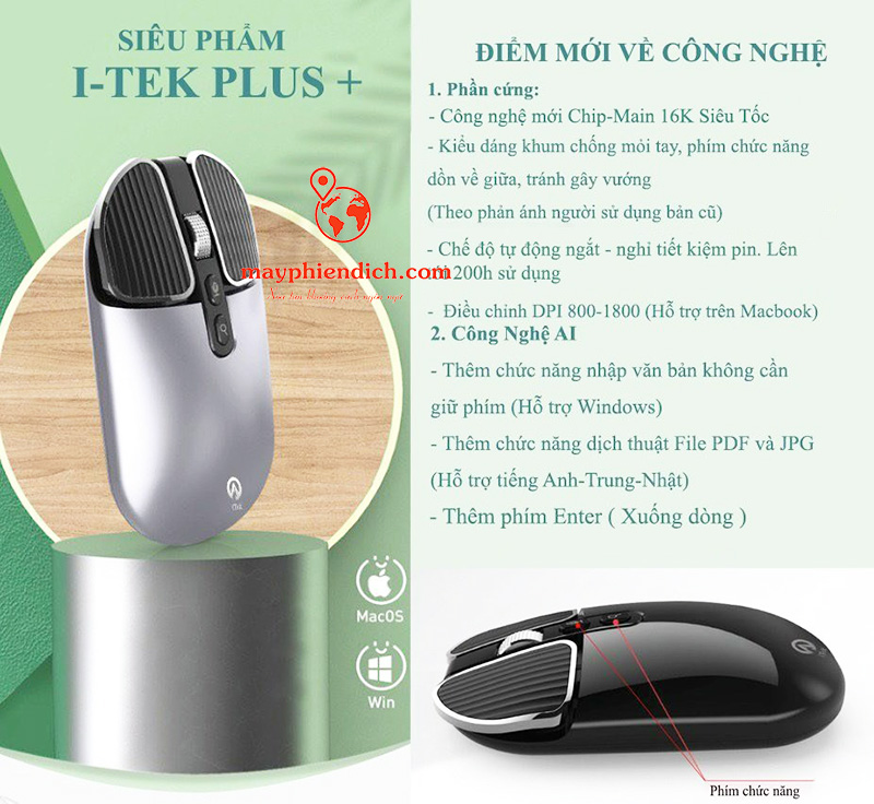 Cái tiến chuột phiên dịch I-Tek Plus+ Cái tiến chuột phiên dịch I-Tek Plus+