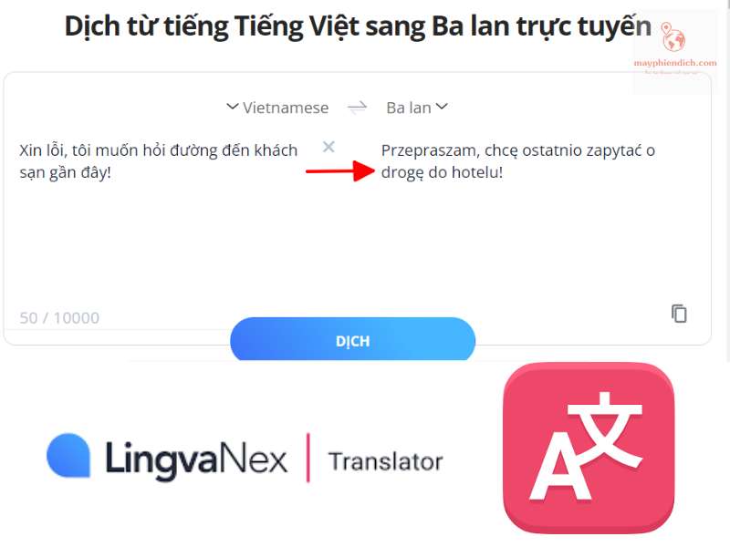 Lingvanex - Dịch từ tiếng Việt sang Ba Lan trực tuyến