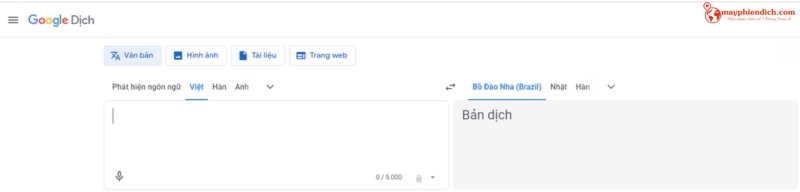 Google Dịch Tiếng Brazil bằng hình ảnh
