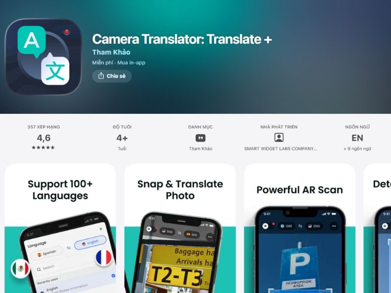 App Scan Văn Bản Tiếng Đức Camera Translator