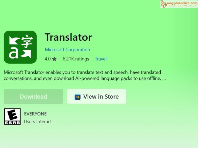 App Dịch Tiếng Pháp Bằng Camera Microsoft Translate