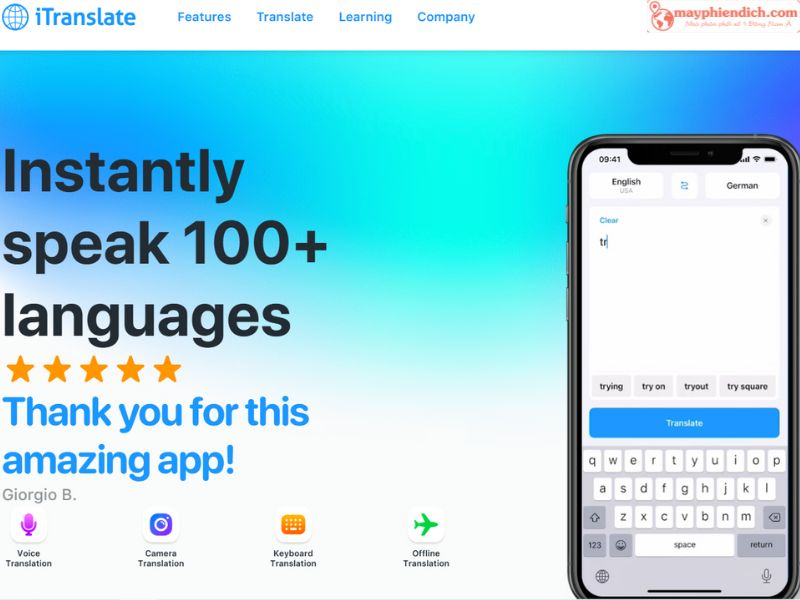 Ứng Dụng Dịch Ảnh Tiếng Pháp Online iTranslate