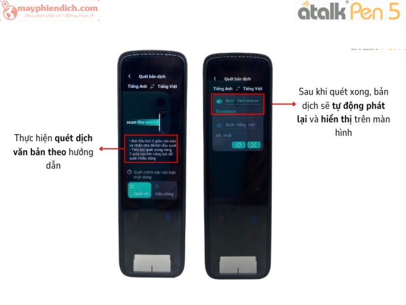 Các Bước Sử Dụng Tính Năng Quét Dịch Offline Trên Bút Dịch Ngôn Ngữ ATalk Pen 5