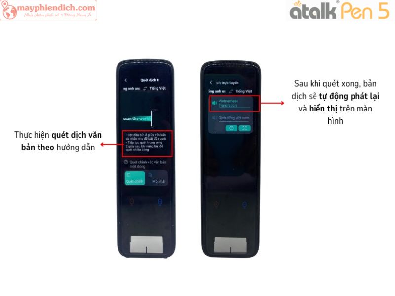 Hướng Dẫn Sử Dụng Tính Năng Quét Dịch Trực Tuyến Trên Bút Phiên Dịch ATalk Pen 5