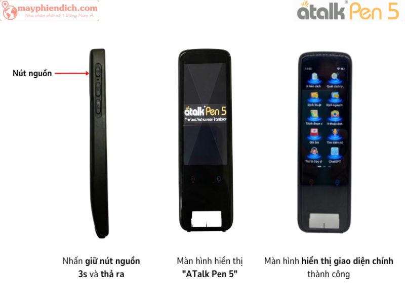 Khởi Động Bút Thông Dịch ATalk Pen 5 Trước Khi Sử Dụng