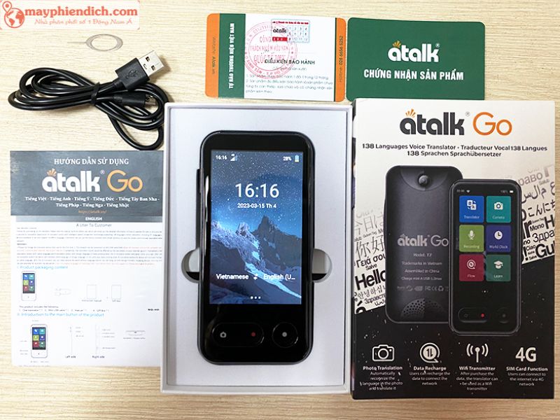 Mở Hộp Máy Dịch Cầm Tay ATalk Go
