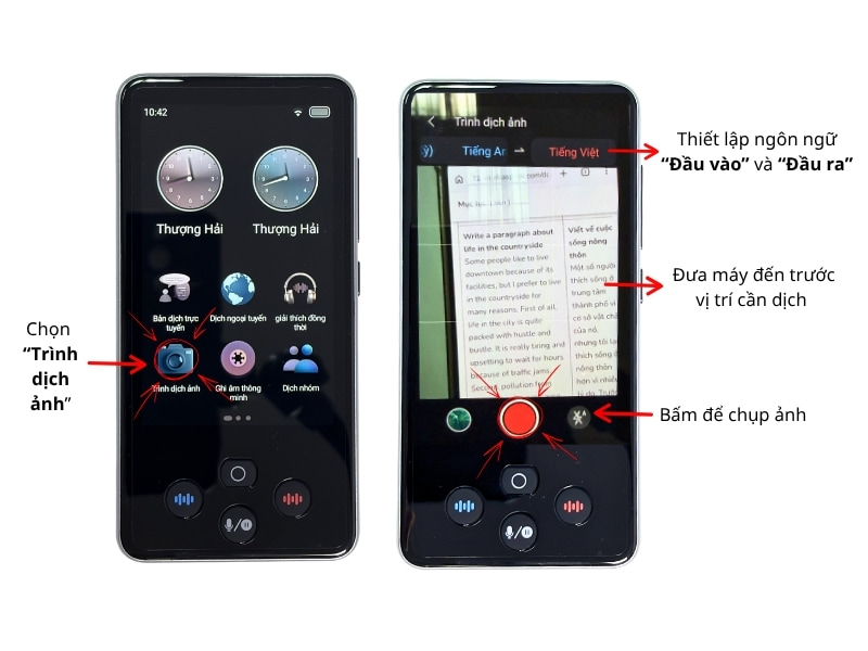 Cách Dùng Tính Năng Dịch Hình Ảnh Trên Máy Dịch Đa Ngôn Ngữ ATalk Lite