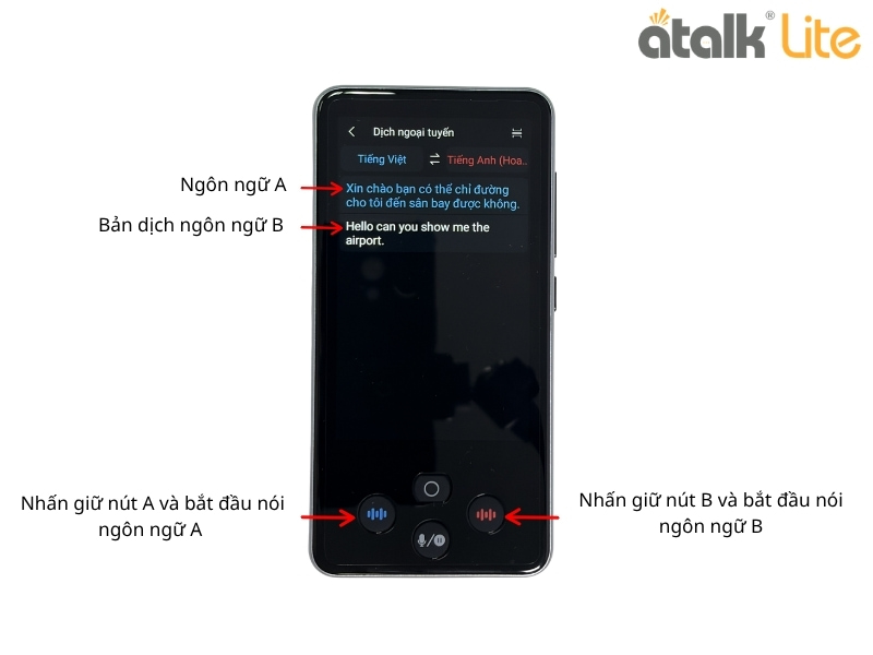 Cách Sử Dụng Chức Năng Dịch Ngoại Tuyến Trên Máy Thông Dịch Ngôn Ngữ ATalk Lite