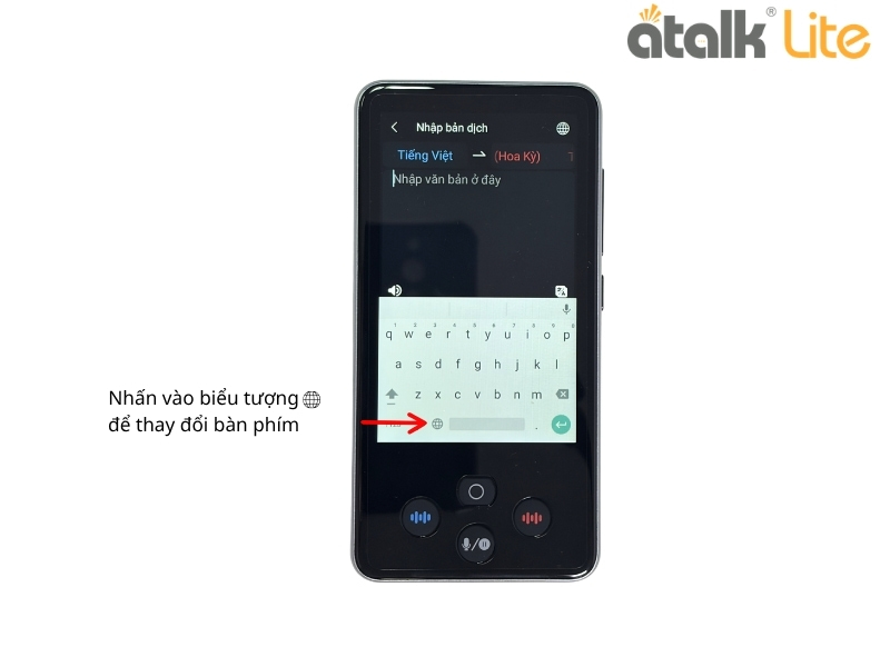 Thực Hiện Thay Đổi Ngôn Ngữ Bàn Phím Để Sử Dụng Tính Năng Dịch Văn Bản