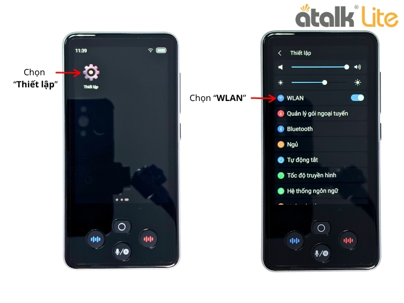 Hướng Dẫn Thiết Lập Ban Đầu Trên Máy Dịch 2 Chiều ATalk Lite