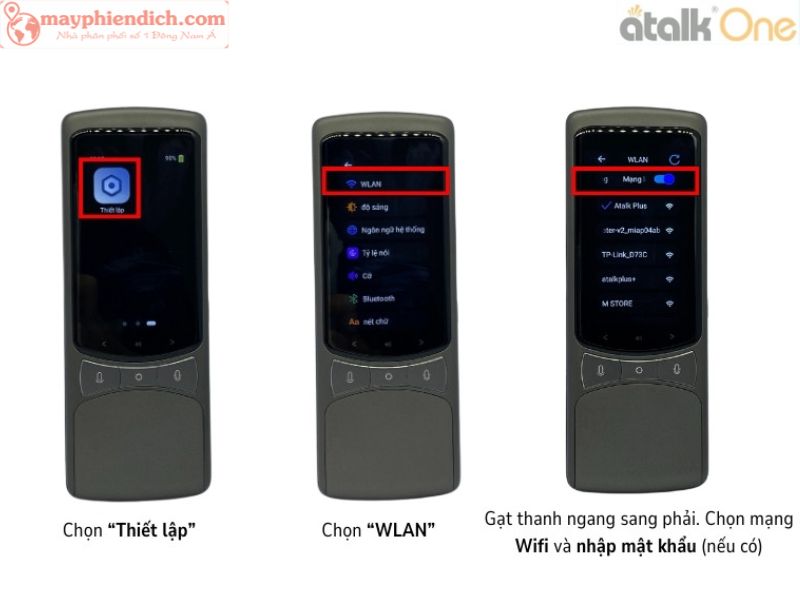 Hướng Dẫn Kết Nối Wi-Fi Cho Máy Phiên Dịch ATalk One