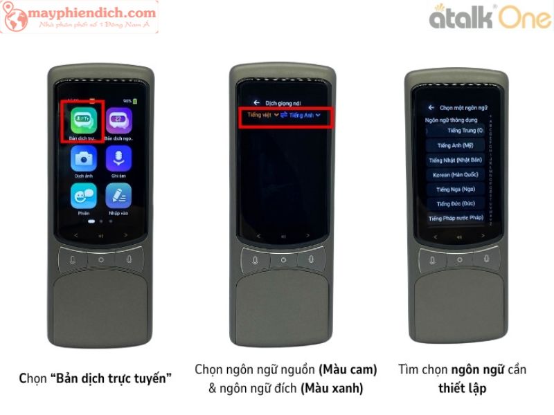 Hướng Dẫn Sử Dụng Tính Năng Dịch Giọng Nói Trực Tuyến Của Thiết Bị Dịch Thuật ATalk One