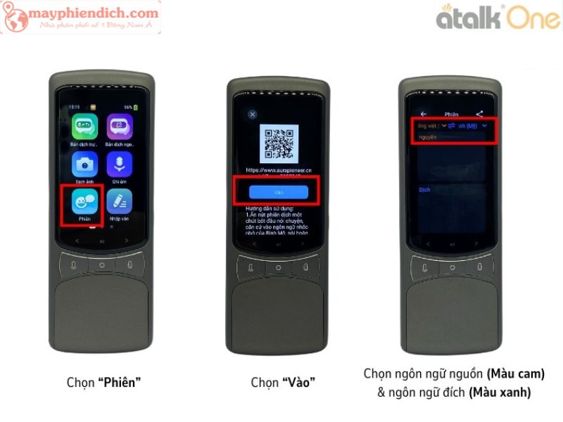 Hướng Dẫn Sử Dụng Tính Năng Dịch Phiên Trên Máy Phiên Dịch Cầm Tay ATalk One
