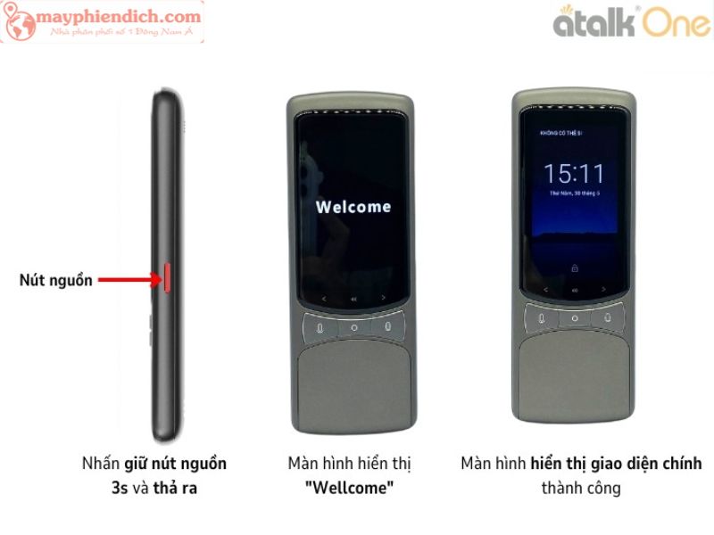 Khởi Động Máy Dịch ATalk One Trước Khi Sử Dụng