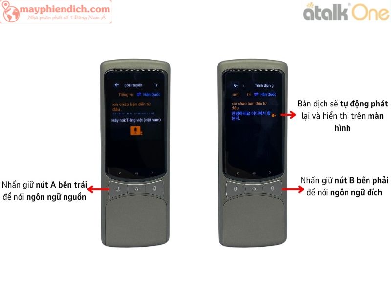Sử Dụng Tính Năng Dịch Giọng Nói Ngoại Tuyến Của Máy Phiên Dịch ATalk One
