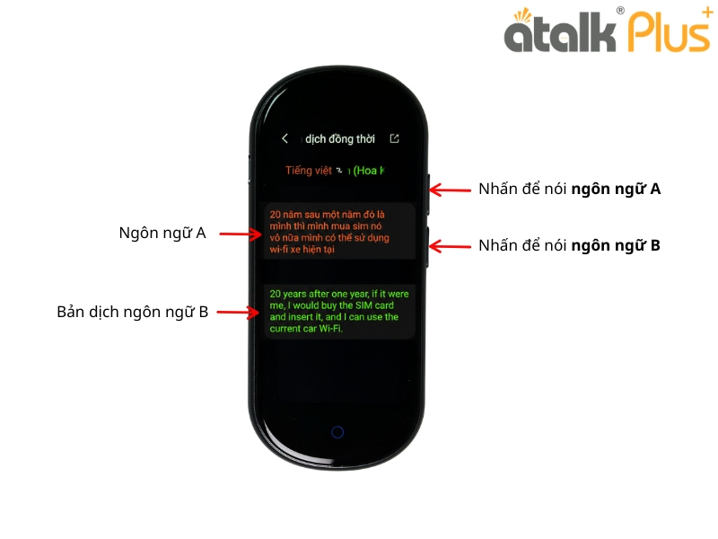 Cách Phiên Dịch Đồng Thời Trên Thiết Bị Phiên Dịch ATalk Plus+ Mới