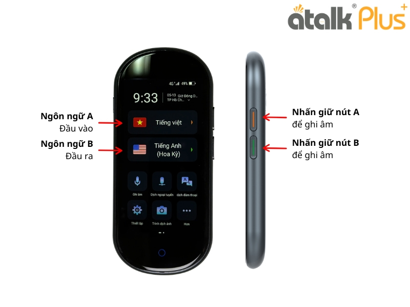 Hướng Dẫn Cách Dịch Trực Tuyến Trên Máy Hỗ Trợ Phiên Dịch ATalk Plus+ 150