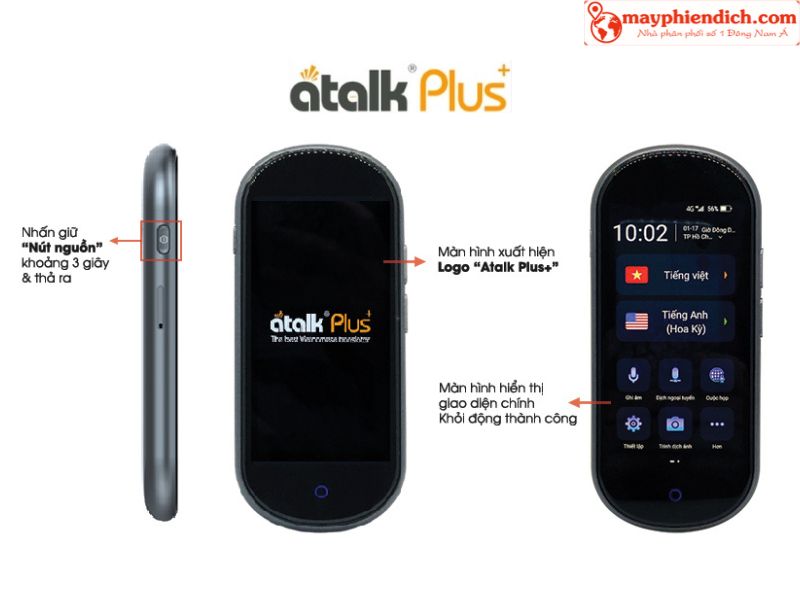 Cách Khởi Động Máy Dịch ATalk Plus+