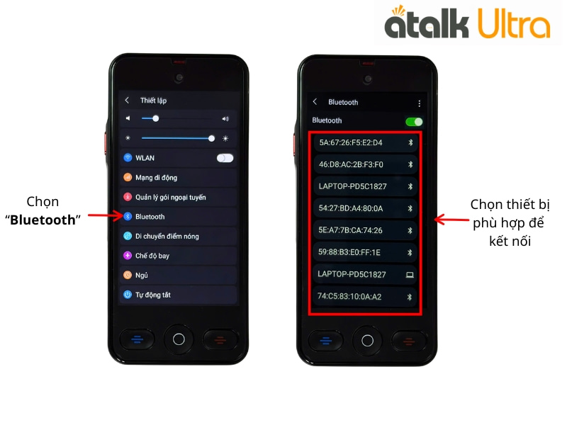 Hướng Dẫn Cách Kết Nối Bluetooth Trên Máy Dịch Cuộc Gọi Cầm Tay ATalk Ultra