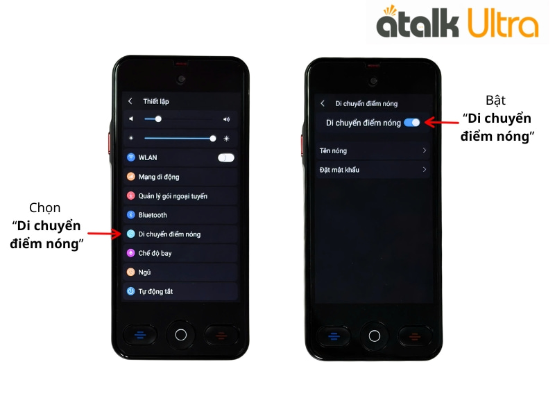 Hướng Dẫn Chia Sẻ Wi-Fi Cho Thiết Bị Khác Trên Máy Dịch ATalk Ultra