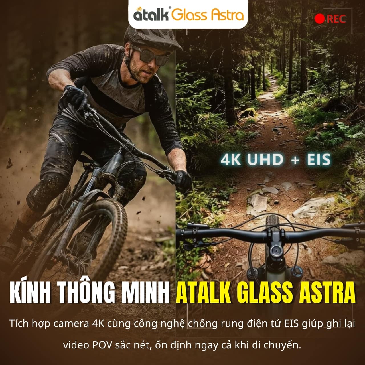 ATalk Glass Astra Hỗ Trợ Quay Video Sắc Nét