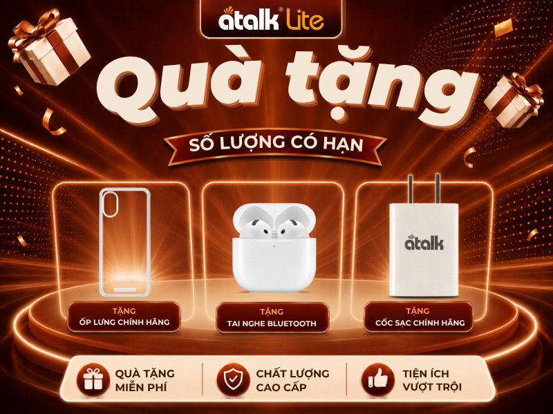 Bộ Quà Tặng Đi Kèm Khi Mua Máy ATalk Lite