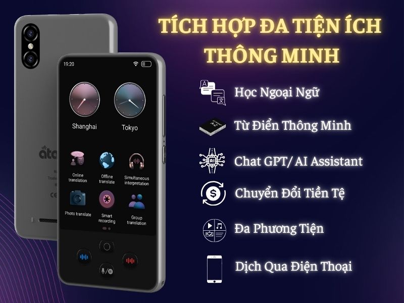 Máy Phiên Dịch Trực Tiếp ATalk Lite Trang Bị Nhiều Tiện Ích Thông Minh