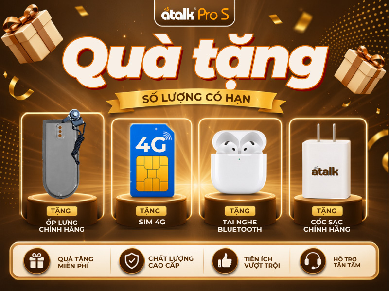 Ưu Đãi Quà Tặng Khi Mua Máy Thông Dịch Ngôn Ngữ ATalk Pro S