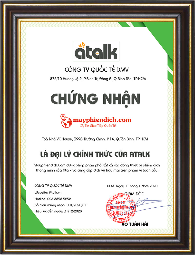 Máy Phiên Dịch . Com - Đại Lý Chính Thức Của Thương Hiệu ATALK