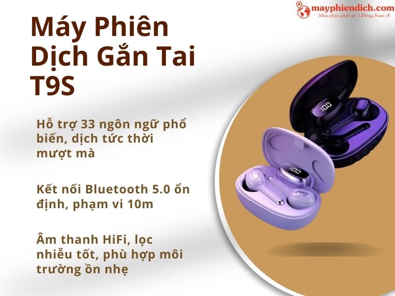 Máy Dịch Ngôn Ngữ Đeo Tai T9S