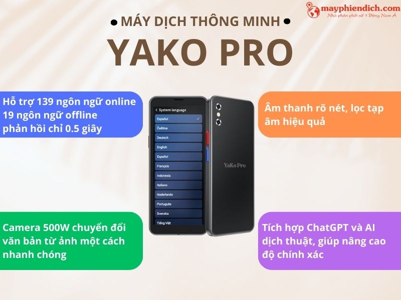 Thiết Bị Chuyển Đổi Ngôn Ngữ Yako Pro