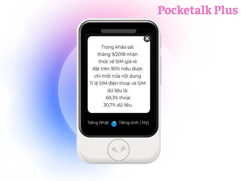 Máy Dịch 2 Chiều Tiếng Aymara - Việt Pocketalk Plus