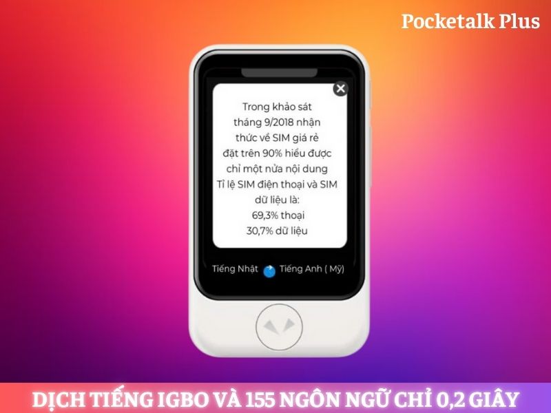 Thiết Bị Hỗ Trợ Dịch Tiếng Igbo Pocketalk Plus