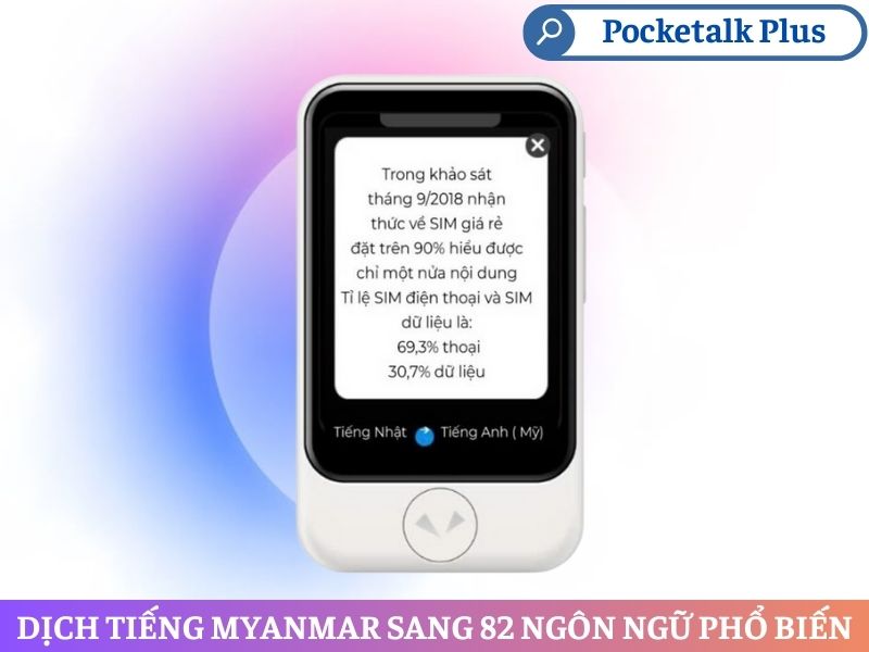 Thiết Bị Thông Dịch Tiếng Miến Điện Pocketalk Plus