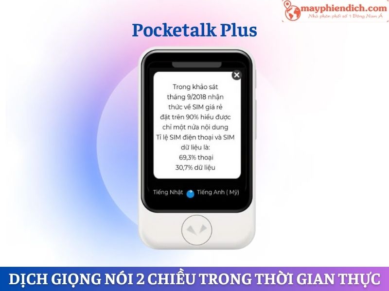 Máy Phiên Dịch Cầm Tay Pocketalk Plus