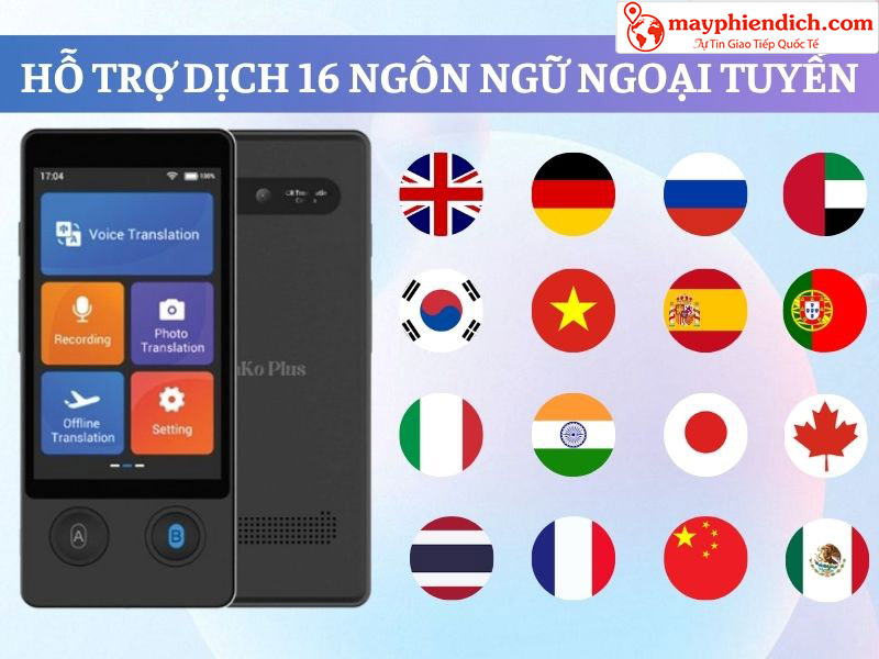 YaKo Plus Hỗ Trợ Dịch Thuật 16 Ngôn Ngữ Offline