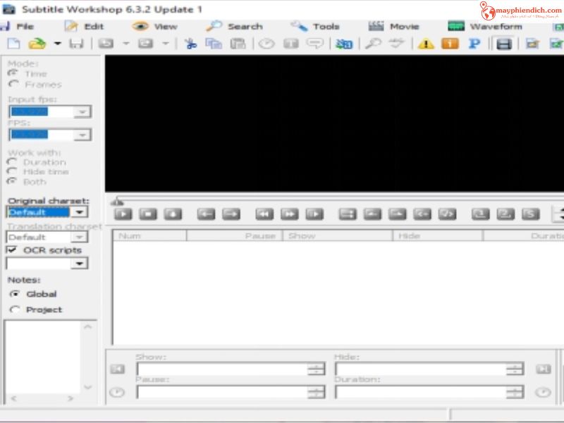 Công Cụ Chỉnh Sửa Và Dịch Phụ Đề Subtitle Workshop
