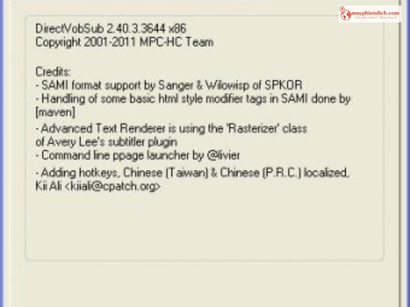 Công Cụ Dịch Phụ Đề Video DirectVobSub