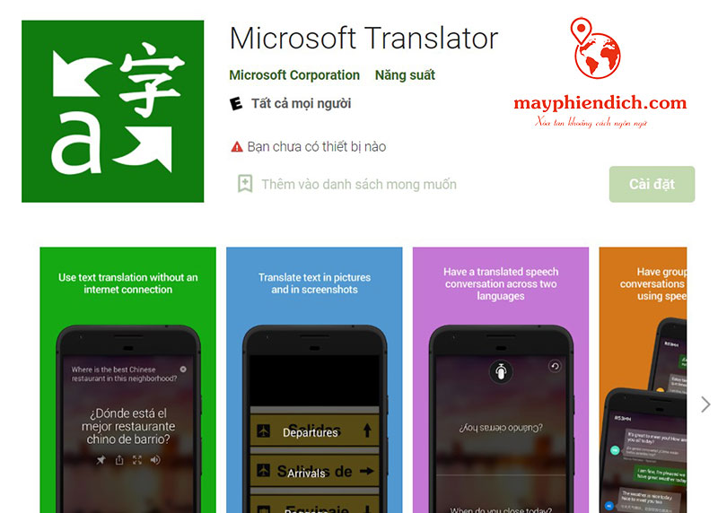 Microsoft Translator - App tiếng Anh dịch sang tiếng Việt